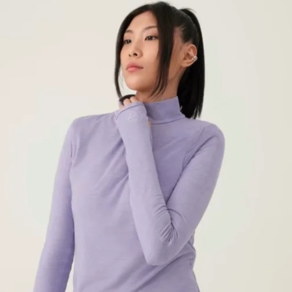 NEW Allbirds Natural Run Mid Layer Quarter Zip Top - Purple Hush - Picture 2 of 9